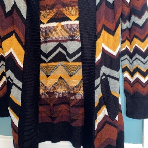 Missoni target collaboration- open long cardigan - small - Black/brown/yellow - Picture 3 of 7